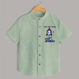 Little Shiv Bhakt Kids Shirt – Personalized Devotional Wear - MINT GREEN - 0 - 6 Months Old (Chest 23")