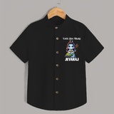 Little Shiv Bhakt Kids Shirt – Personalized Devotional Wear - BLACK - 0 - 6 Months Old (Chest 23")