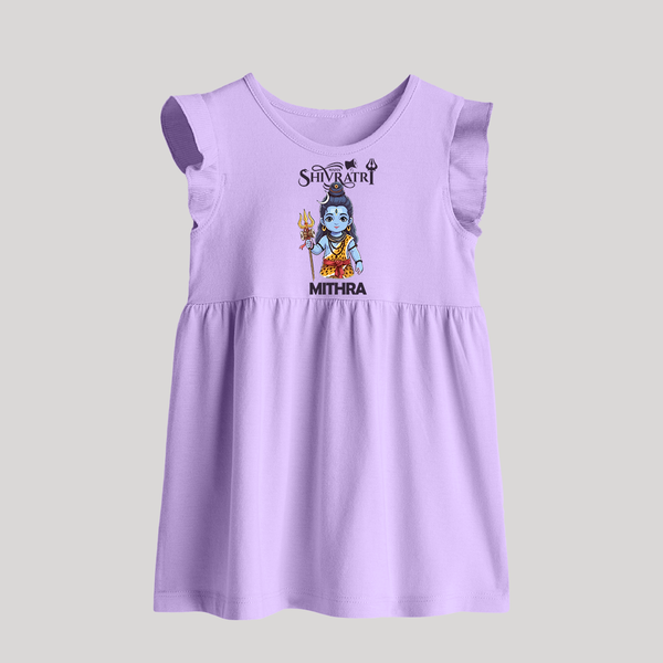 Maha Shivratri Kids Baby Frock – Shiva Festival Special - LILAC - 0 - 3 Months Old (Chest 17")
