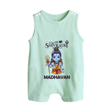 Maha Shivratri Kids Romper Suit – Shiva Festival Special - MINT GREEN - 0 - 5 Months Old (Chest 18")