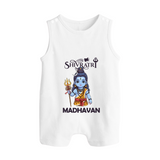 Maha Shivratri Kids Romper Suit – Shiva Festival Special - WHITE - 0 - 5 Months Old (Chest 18")