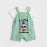 Maha Shivratri Kids Dungaree – Shiva Festival Special - MINT GREEN - 0 - 5 Months Old (Chest 18")