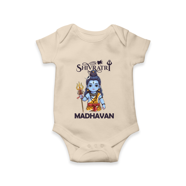 Maha Shivratri Kids Romper – Shiva Festival Special - IVORY - New Born (Chest 14")