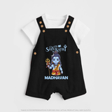 Maha Shivratri Kids Dungaree – Shiva Festival Special - BLACK - 0 - 5 Months Old (Chest 18")