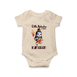 Little Mahadev in Training Kids Romper – Personalized Shiva Theme - IVORY - New Born (Chest 14")