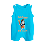 Little Mahadev in Training Kids Romper Suit – Personalized Shiva Theme - SKY BLUE - 0 - 5 Months Old (Chest 18")