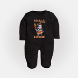 Little Mahadev in Training Kids Fullbody Suit – Personalized Shiva Theme - BLACK - New Born (Chest 7.5")