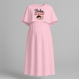 Baby On Board Printed Feeding Maternity Maxi Dress