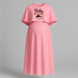 Baby On Board Printed Feeding Maternity Maxi Dress
