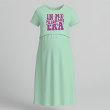 In My Pregnant Era Printed Maternity Maxi Dress - MINT GREEN - Extra Small (Chest 32")