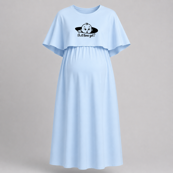 Is It Time Yet? Cute Pregnancy Feeding Maxi Dress