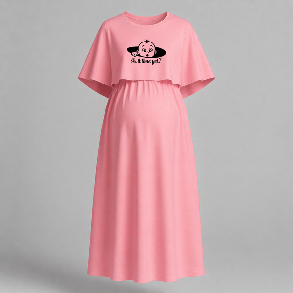 Is It Time Yet? Cute Pregnancy Feeding Maxi Dress