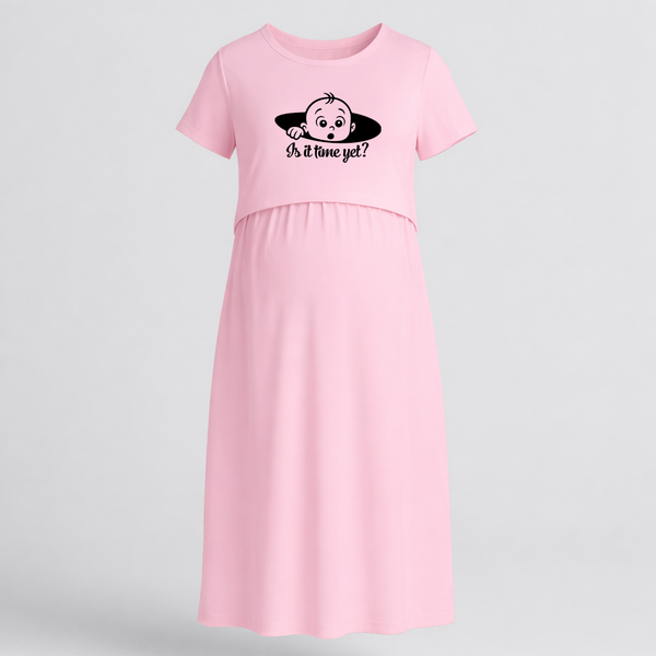 Is It Time Yet? Cute Pregnancy Feeding Maxi Dress