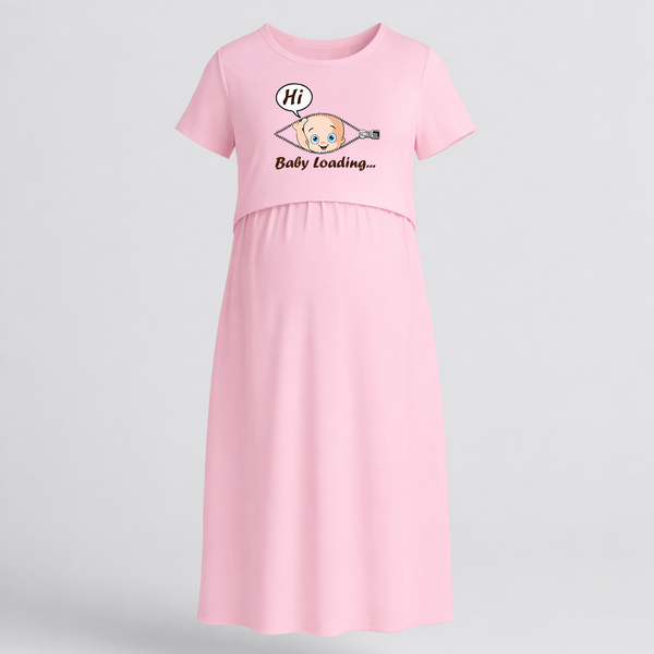 Baby Loading Printed Feeding-Friendly Maternity Maxi