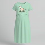 Baby Loading Printed Feeding-Friendly Maternity Maxi - MINT GREEN - Extra Small (Chest 32")