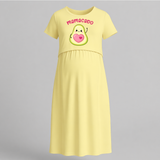 Mamacado Avocado Theme Feeding Maternity Maxi - PASTEL YELLOW - Extra Small (Chest 32")