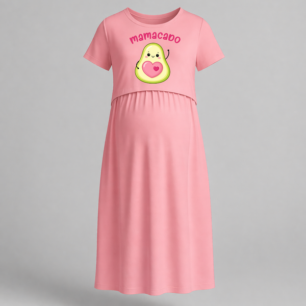 Mamacado Avocado Theme Feeding Maternity Maxi - PEACH - Extra Small (Chest 32")