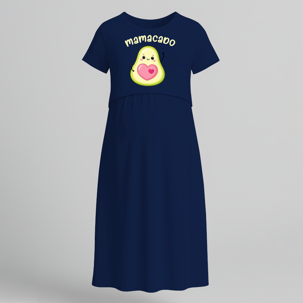 Mamacado Avocado Theme Feeding Maternity Maxi - NAVY BLUE - Extra Small (Chest 32")
