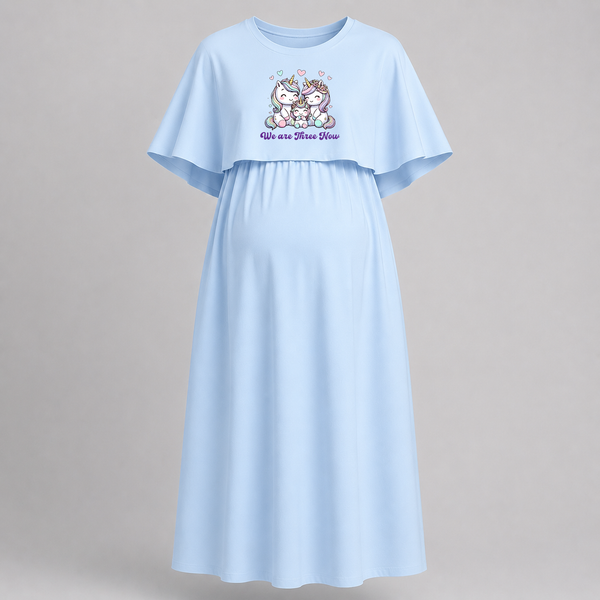 We Are Three Now Penguin Family Maternity Dress