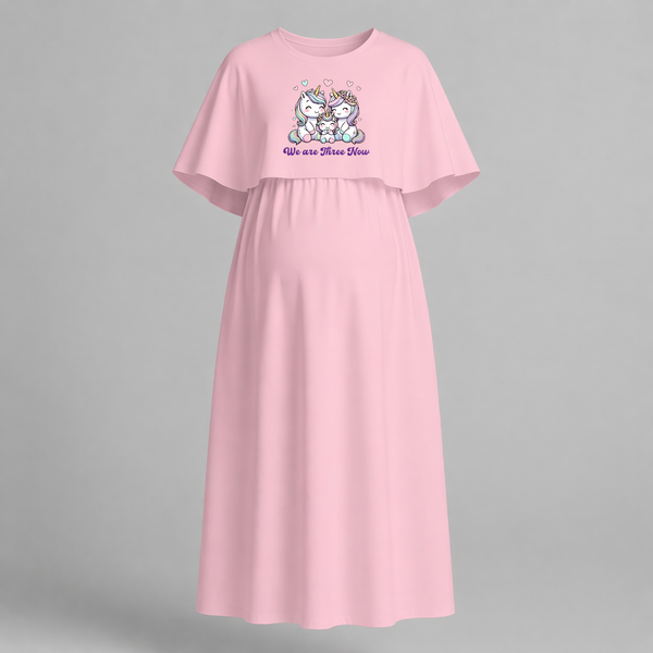 We Are Three Now Penguin Family Maternity Dress