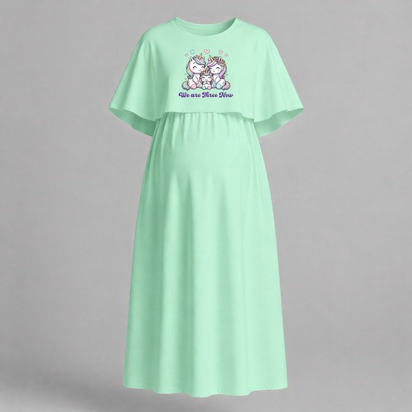 We Are Three Now Penguin Family Maternity Dress