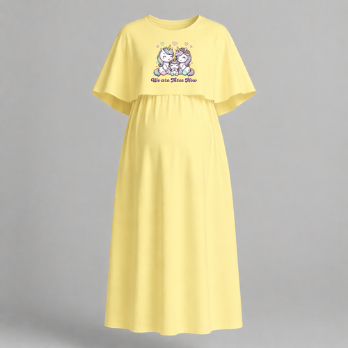 We Are Three Now Penguin Family Maternity Dress