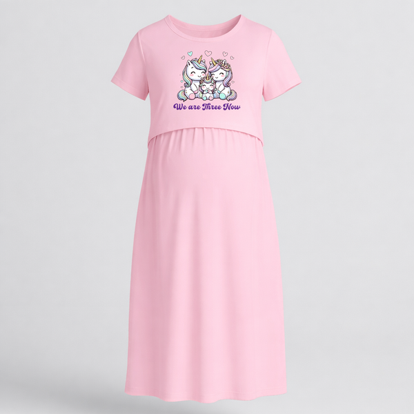 We Are Three Now Penguin Family Maternity Dress