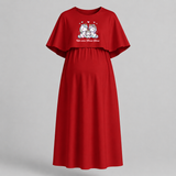We Are Three Now Penguin Family Maternity Dress