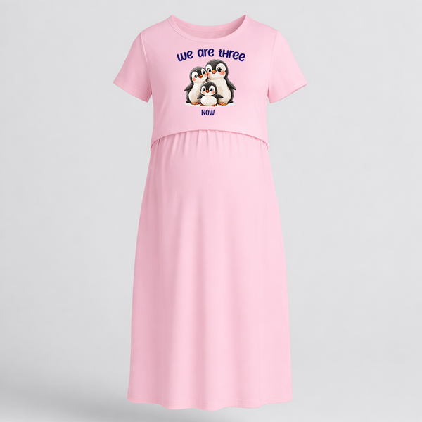 We Are Three Now Unicorn Printed Maternity Maxi