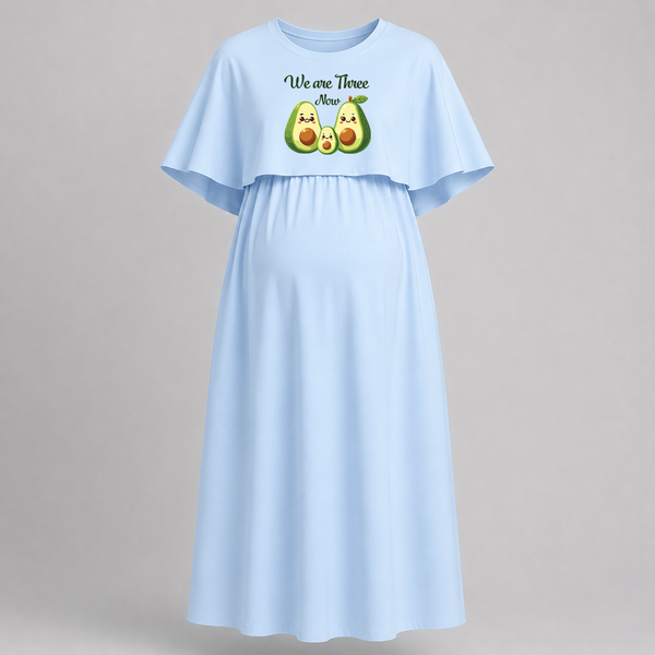 We Are Three Now Avocado Family Maternity Maxi