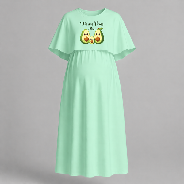 We Are Three Now Avocado Family Maternity Maxi
