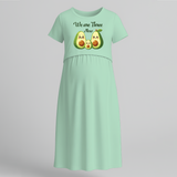 We Are Three Now Avocado Family Maternity Maxi - MINT GREEN - Extra Small (Chest 32")