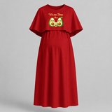 We Are Three Now Avocado Family Maternity Maxi