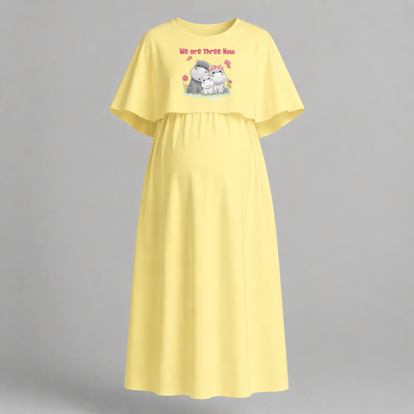 We Are Three Now Hippo Family Pregnancy Maxi