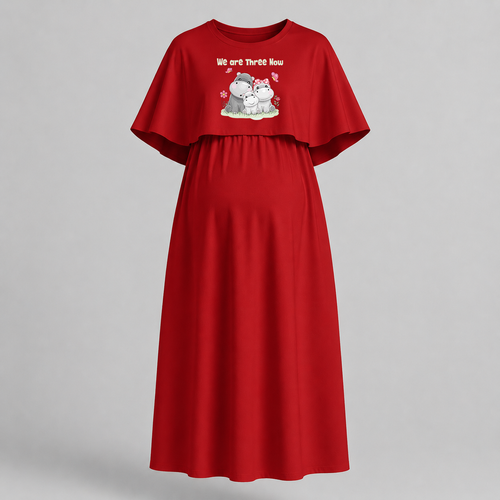 We Are Three Now Hippo Family Pregnancy Maxi