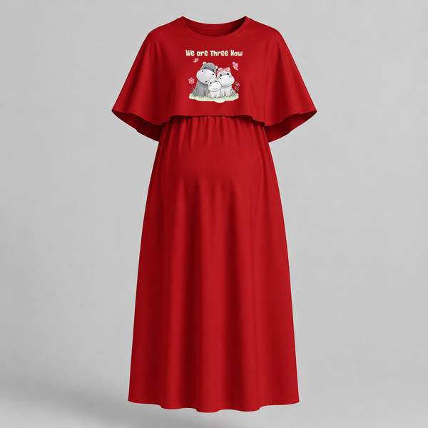 We Are Three Now Hippo Family Pregnancy Maxi