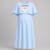We Are Four Now Bear Family Maternity Maxi Dress