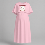 We Are Four Now Bear Family Maternity Maxi Dress