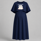 We Are Four Now Bear Family Maternity Maxi Dress