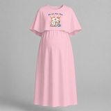 We Are Four Now Bunny Family Feeding Maxi Dress