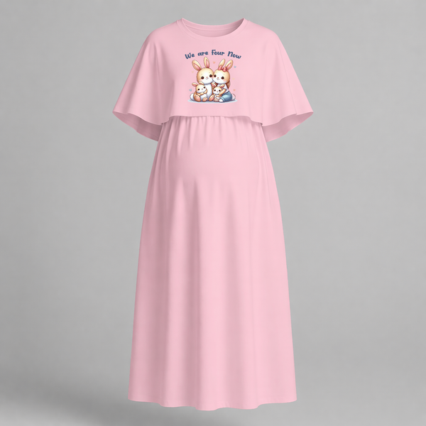 We Are Four Now Bunny Family Feeding Maxi Dress