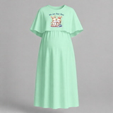 We Are Four Now Bunny Family Feeding Maxi Dress