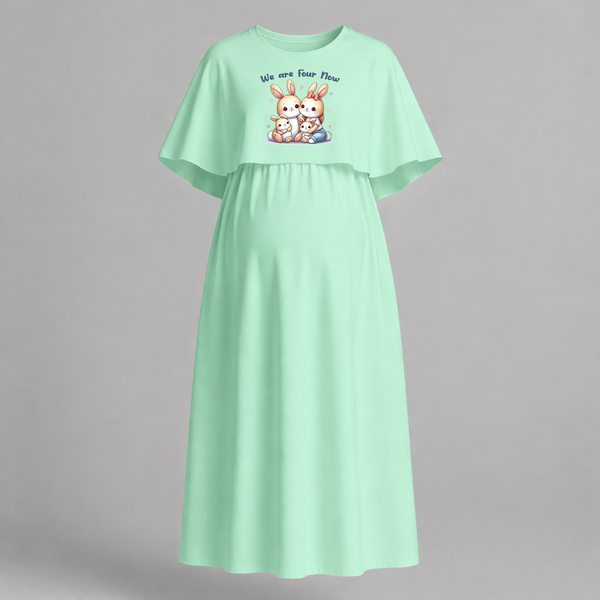 We Are Four Now Bunny Family Feeding Maxi Dress