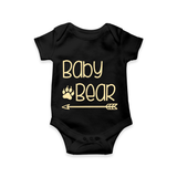 Baby Bear Adventure Theme Romper - BLACK - New Born (Chest 14")