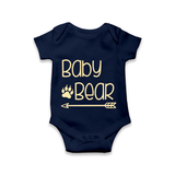Baby Bear Adventure Theme Romper - NAVY BLUE - New Born (Chest 14")