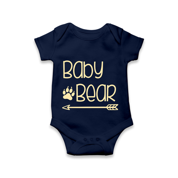 Baby Bear Adventure Theme Romper - NAVY BLUE - New Born (Chest 14")
