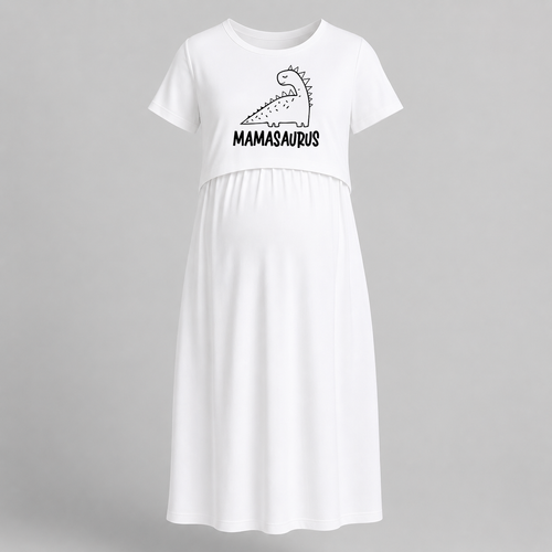 Mamasaurus Printed Maternity Maxi Dress