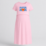 Super Mom Graphic Printed Feeding Maxi Dress