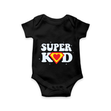 Super Kid Hero Graphic Romper - BLACK - New Born (Chest 14")