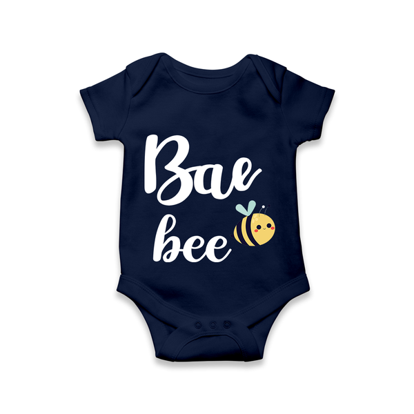 Bae Bee Cute Cartoon Romper - NAVY BLUE - New Born (Chest 14")